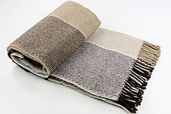 Вовняний плед Vladi Ельф (Влади) Коричневий 140х200 Вовна Нова Зеландії 70% (3033)