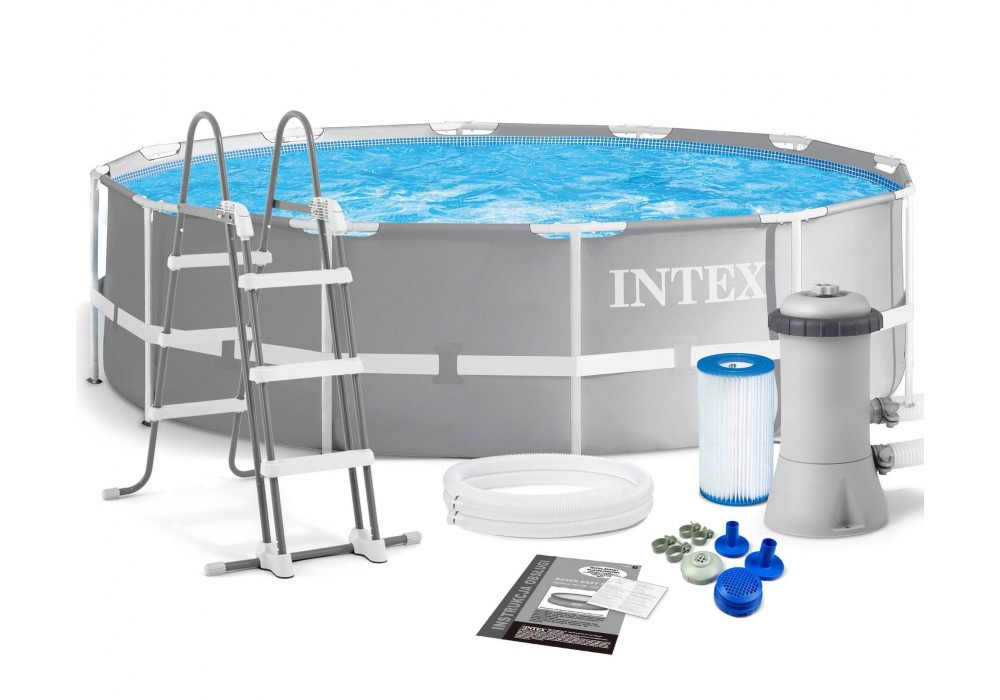 Басейн Intex 26718 каркасний Ø 366 х 122 см, фільтр насос 3785 л/ч, сходи