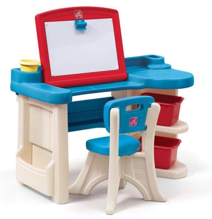 Дитячий стіл для творчості Studio Art Desk зі стільчиком і мольбертом Step2 843199