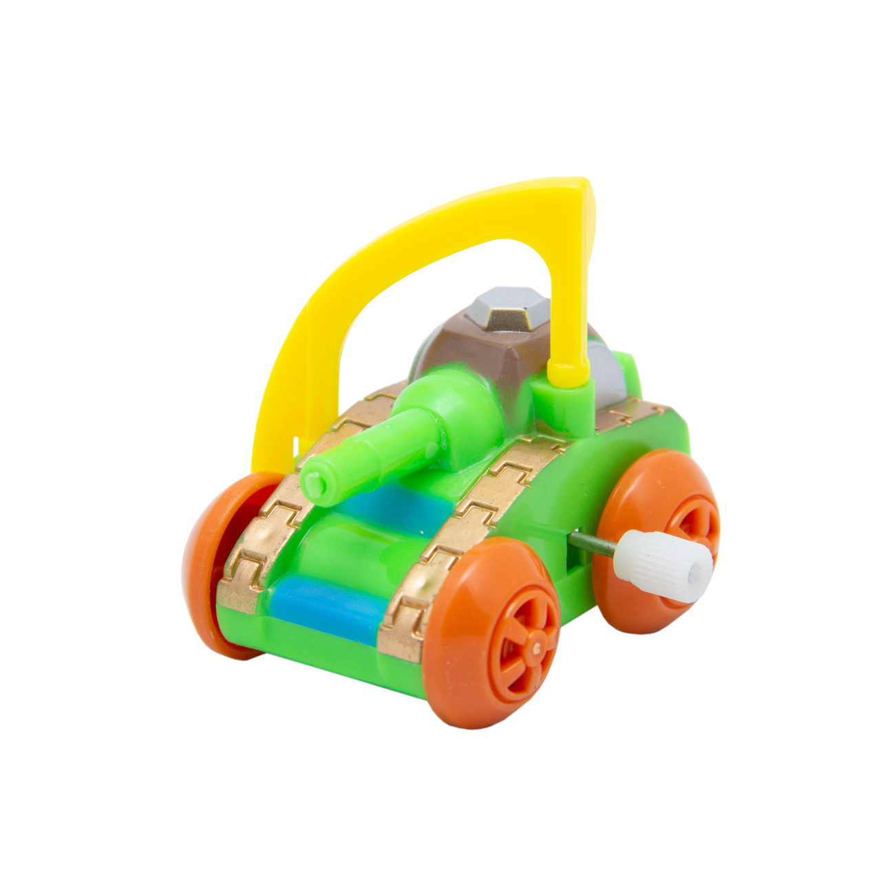 Іграшка заводна - танк Aohua, 4,5x3,5x3 см, зелений з гусеницею, пластик (8074A-3-1)
