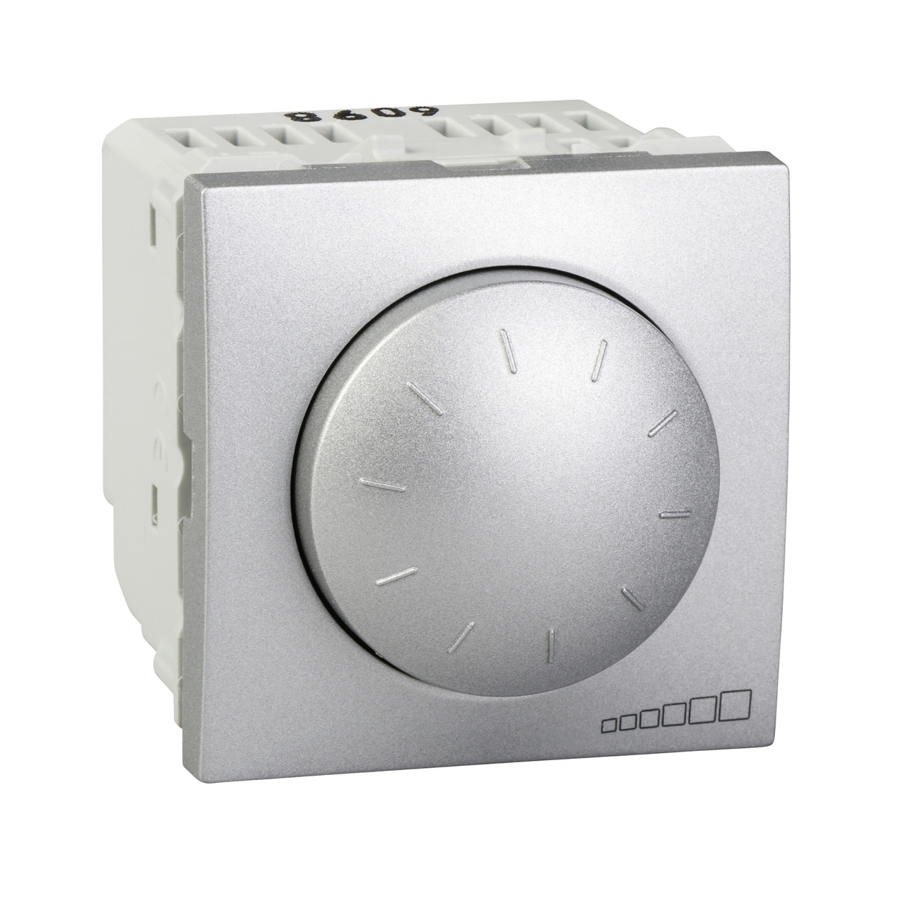 MGU3.511.30 Світлорегулятор поворотно-нажимний 230В та 12В алюміній Unica Schneider Electric