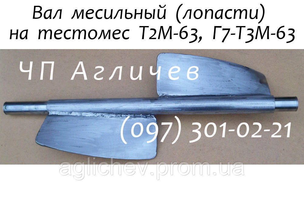 Вал (лопасті) до тістомісу для крутого тіста Т2М-63, ТМ63, Г7-Т3М63