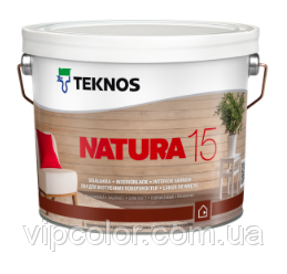TEKNOS NATURA 15 Напівматовий лак для внутрішніх поверхонь Безбарвний 2,7 л, фото 1
