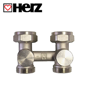 Вузол нижнього підключення радіатора прямий Herz-3000-RL-1 3/4", фото 2