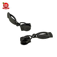 Бігунок на блискавку нейлон No3. Собачка на блискавку (бульбашок No2) Блек нікель (100 шт.)