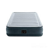 ✅Надувне ліжко Intex 67766, 99 х 191 х 33, вбудований електронасос. Односпальна, фото 2