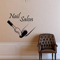 Виниловые наклейки " В салон красоты 011 Nail salon" 60х68 см