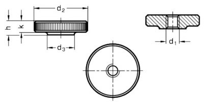 Креслення гайки DIN 467