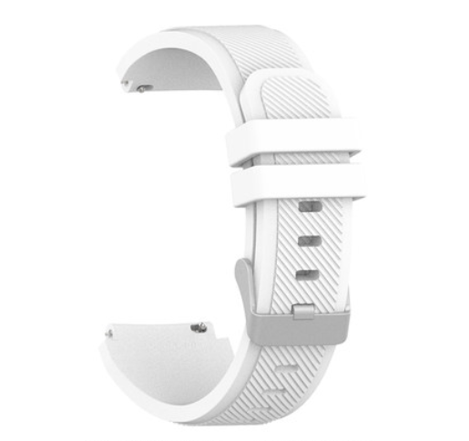 Силіконовий ремінець Youth Version для Xiaomi Amazfit Bip / Lite / 20 мм рифлений Білий 1709P, фото 1
