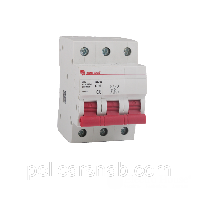 ElectroHouse Автоматичний вимикач 3P 100A EH-3.100