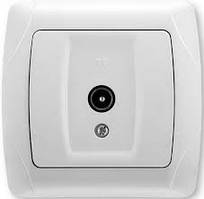 Розетка ТВ кінцева біла VIKO Carmen