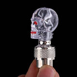 "Ride or die" — ковпачки на ніпель, що світяться,золітник у формі Черепа-Зелений. за 1 шт., фото 8