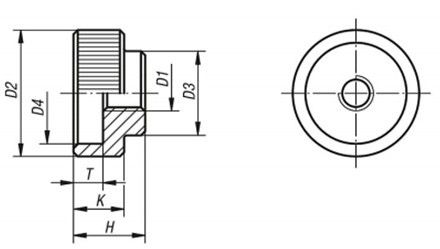 Креслення гайки DIN 6303 Креслення гайки DIN 6303
