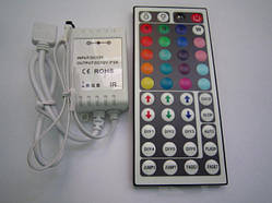RGB контролер з ІЧ пультом (44 кнопки) 12/24 V; 2A/канал 