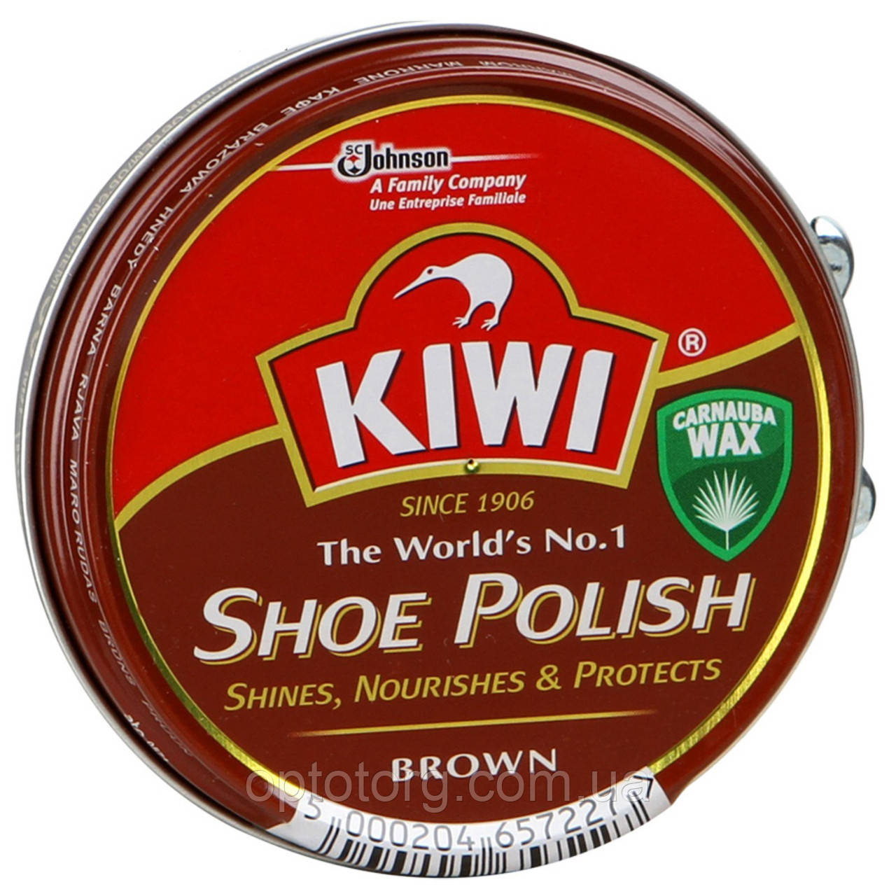 Крем Коричневий в жерстяній банці новий дизайн Kiwi 50мл