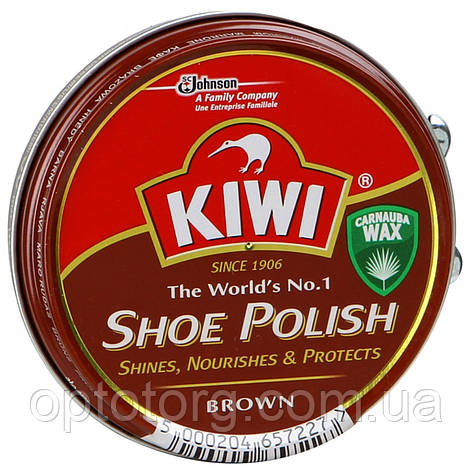 Крем Коричневий в жерстяній банці новий дизайн Kiwi 50мл, фото 1