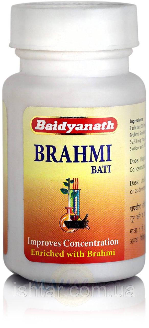 Brahmi Bati (Baidyanath) 80 таб.(тоник для мозга) - фото 1 - id-p426831441