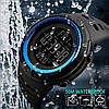 Спортивний чоловічий годинник Skmei 1251 Amigo чорний з синім, фото 4