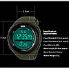 Спортивний чоловічий годинник Skmei 1025 Dive зелений, фото 6