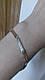 Ніжний срібний браслет із золотою пластиною 20 розмір, фото 6
