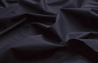 Сатин (бавовняна тканина) чорний однотон
