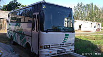 Производство и замена лобового стекла триплекс на автобусе Iveco Otoyol M29.14T  в Никополе (Украина). 1