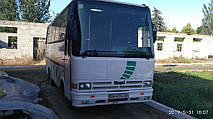 Производство и замена лобового стекла триплекс на автобусе Iveco Otoyol M29.14T  в Никополе (Украина). 2