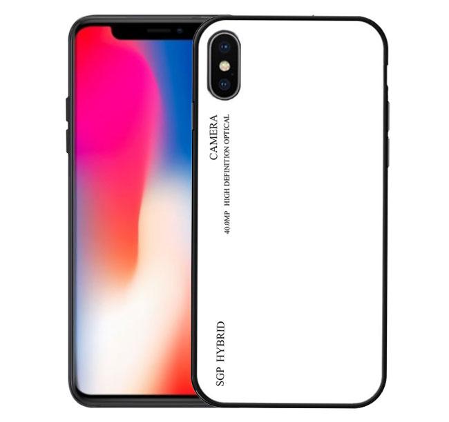 Чохол бампер Primo Gradient Glass для Apple iPhone X / Xs - White