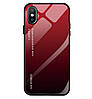 Чохол бампер Primo Gradient Glass для Apple iPhone X / Xs - Red, фото 3