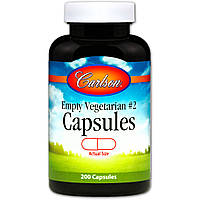 Carlson Labs, Empty Vegetarian #2 Capsules, 200 Capsules