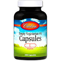 Carlson Labs, Empty Vegetarian #1 Capsules, 200 Capsules