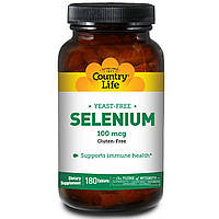 Селен (Selenium), Country Life, 100 мкг, 180 таблеток