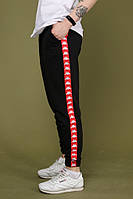 Штани чорні з червоною лампою Карра