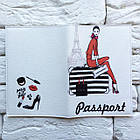 Обкладинка для паспорта Дівчина на валізі, фото 3