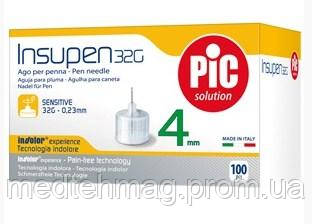 Універсальні голки для шприц-ручки INSUPEN 32G х 4 мм 100 шт.