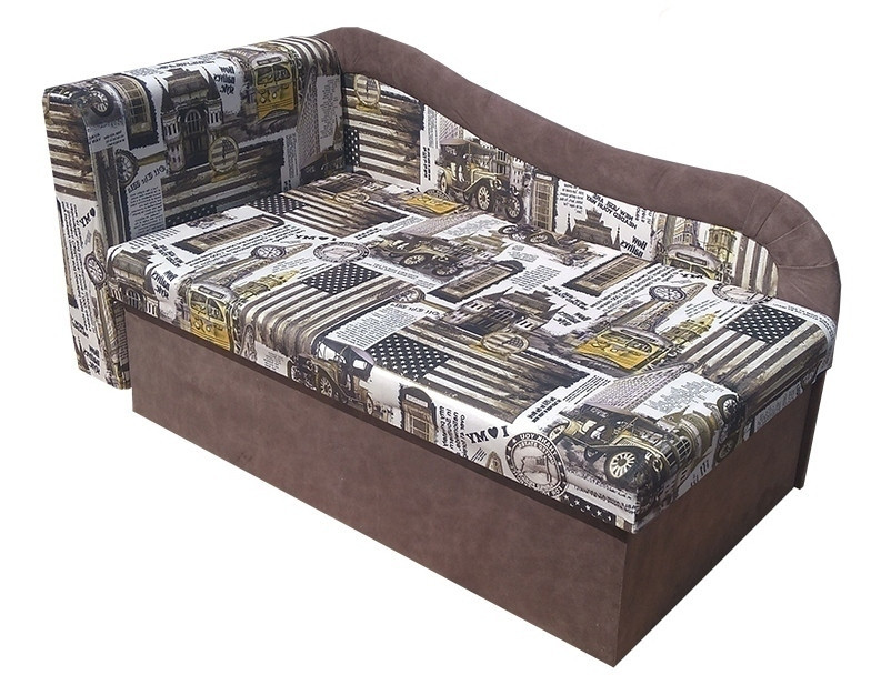 Дитячий диван Марко ЕКО Принт 4 + коричневий