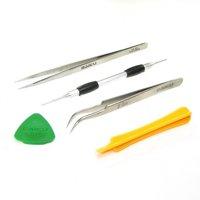 Набір інструментів BAKKU BK-7285 для IPhone (пінцети прямий і вигнутий,2 інстр. для розбирання,отв