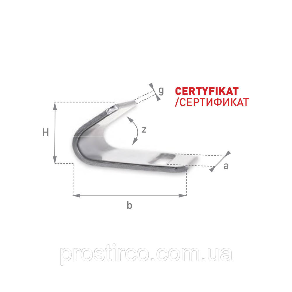 Гак плоский 45.00 (оцинкований)
