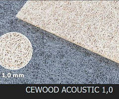 Акустична панель CEWOOD, шир.волокна 1 мм, кромка Р5, натур. колір, 1200мм. * 600мм. * 25мм.