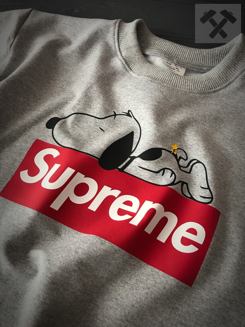 Сірий світшот Supreme (Суприм), фото 1