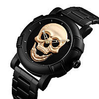 Мужские часы с золотым черепом Skmei 9178 Skull