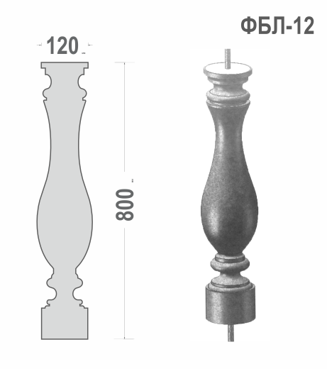 Балясины ФБЛ-12 (h 800) - фото 2 - id-p100508270