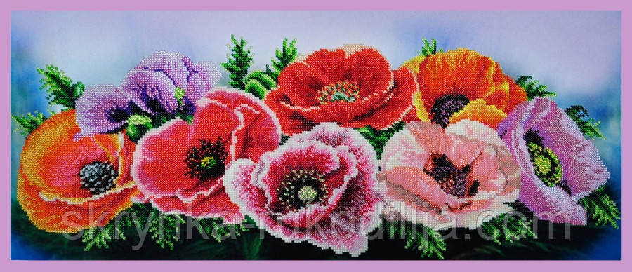 Р-205 Маковий настрій Набір для вишивки бісером (Картини Бісером)