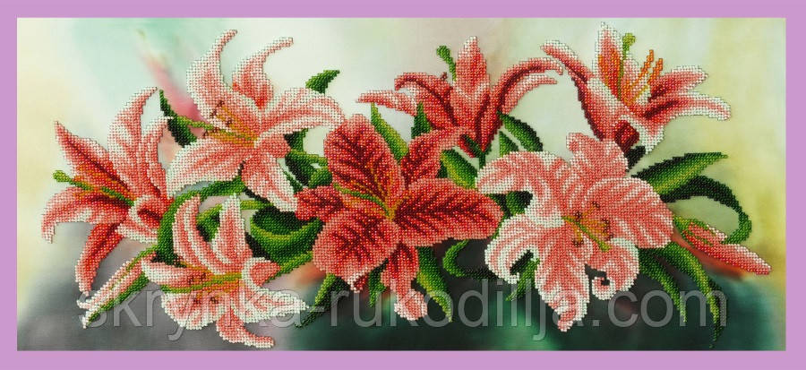 Р-320 Лілії Набір для вишивки бісером (Картини Бісером)