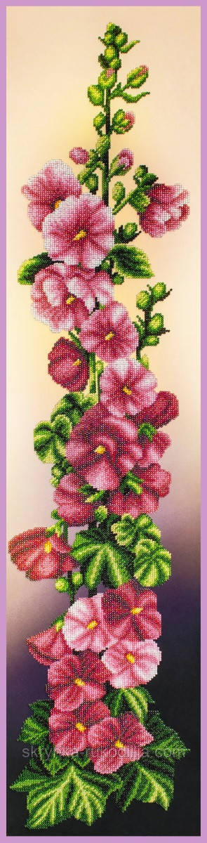 Р-345 Мальва суданська Набір для вишивки бісером (Картини Бісером)