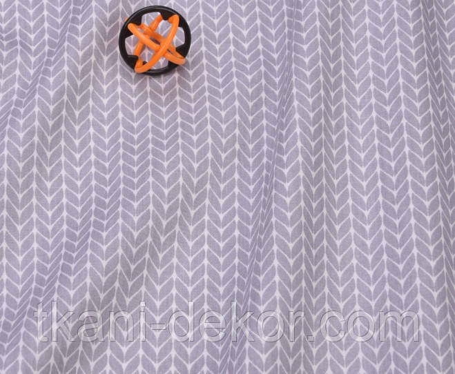 Сатин (бавовняна тканина) сіра кіска, фото 1