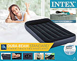✅Надувний матрац Intex 64141, 99 x 191 x 25 см. Одномісний, фото 4