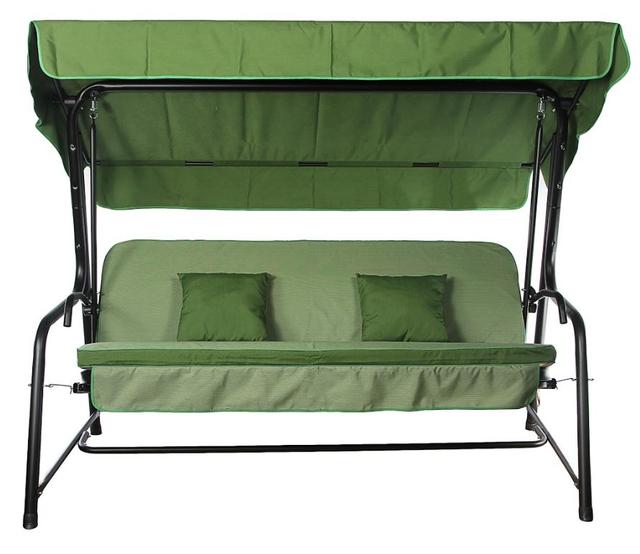 Диван-качели SEATTLE (тексилк) зеленый меланж FL-426,417, тент зеленый 23003 (фото 2)