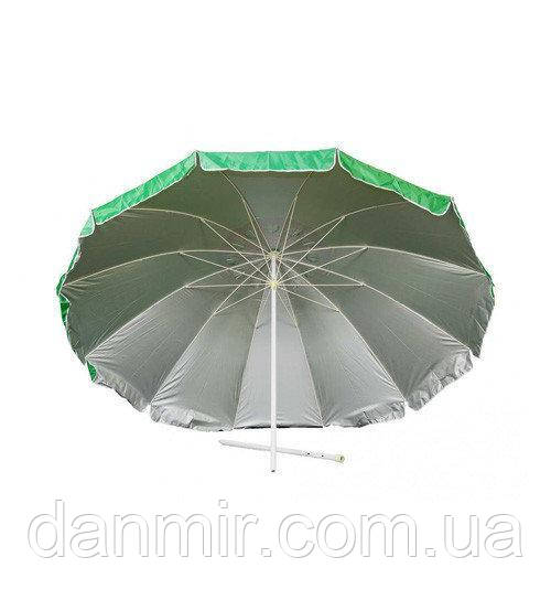 Парасолька діаметром 3,5 м. 12 спиць. Колір: Зелений