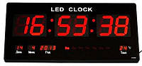 Настенные часы Led с подсветкой 4622 red, Электронные часы, будильник, настольные часы